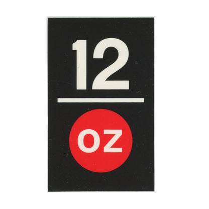 12ozProphet Black Orange Sticker