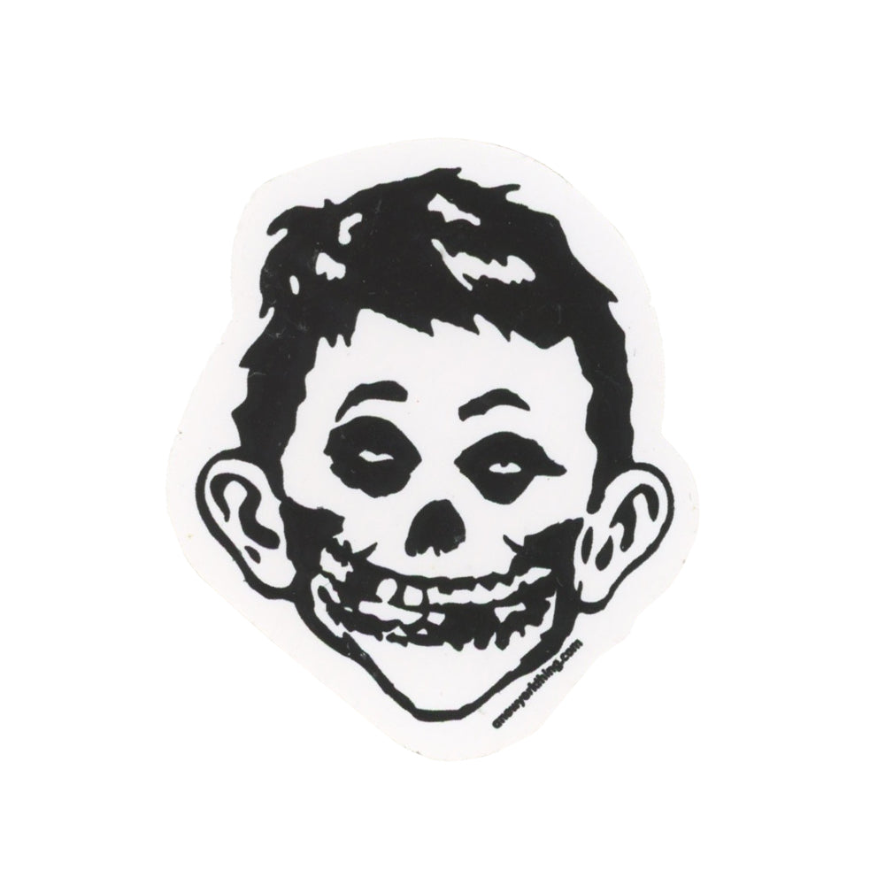 A NY Thing Alfred. E Newman Black white  Skull Sticker