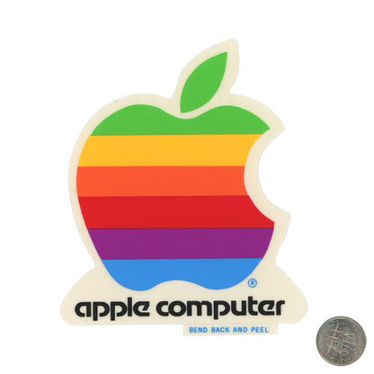 Apple Vintage Multicolor Logo Sticker With Dime