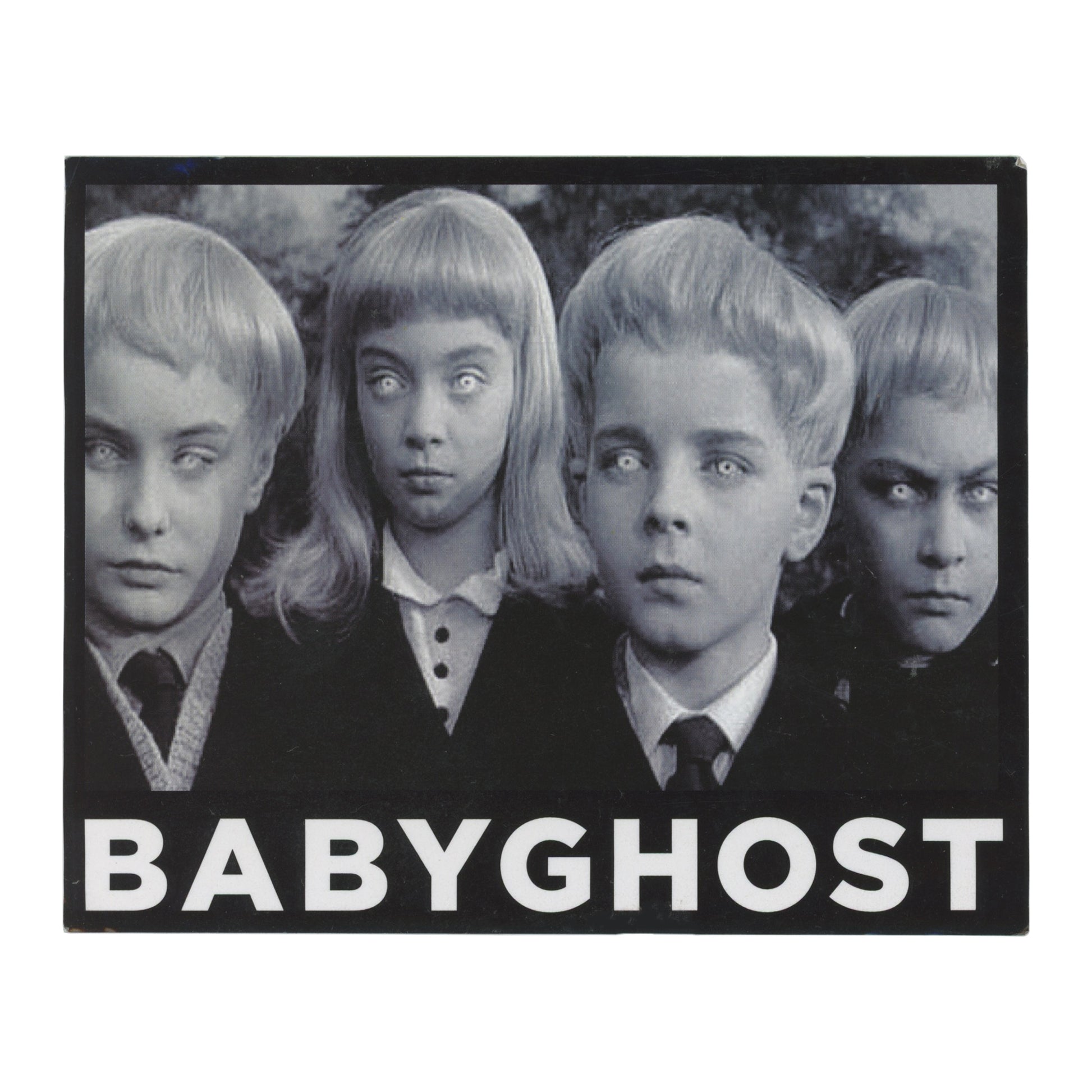Baby Ghost Children Black & White Sticker
