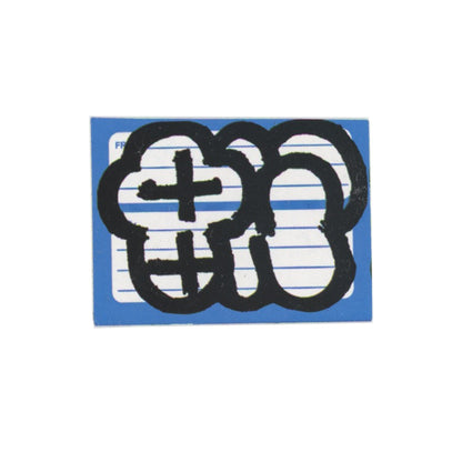 MQ Tag Black Graffiti Blue Background Sticker