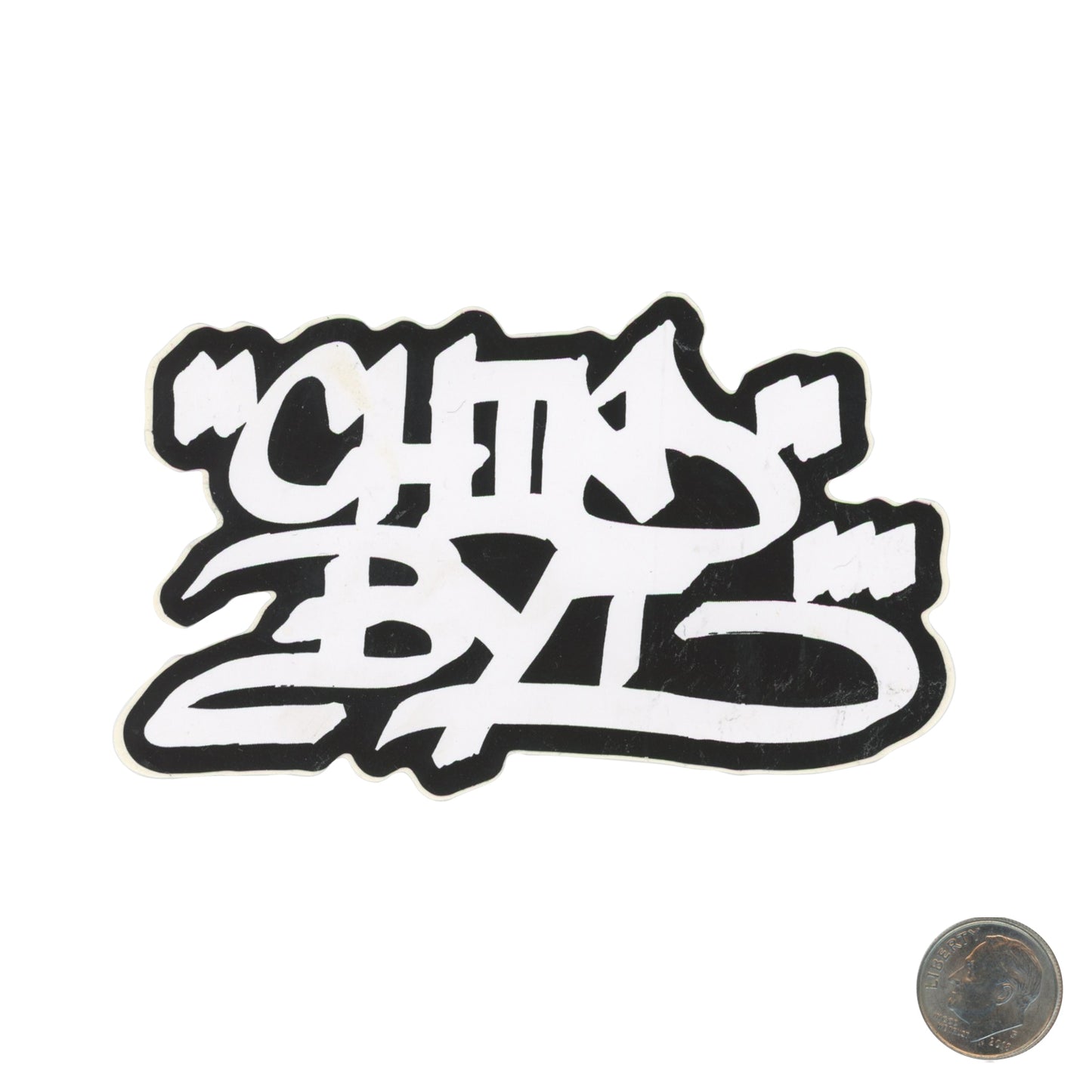 CHINO BYI Graffiti Black White Sticker with dime