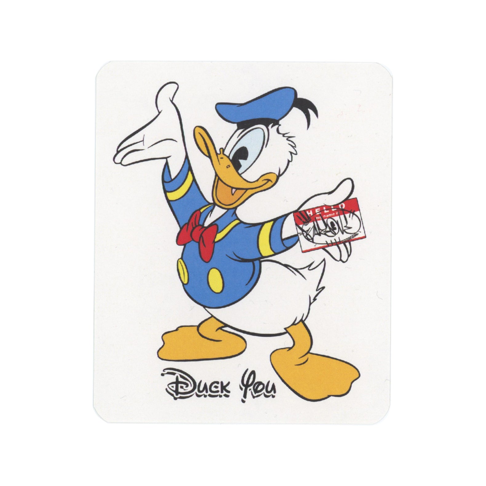 Dave Kinsey Donald Duck Sticker