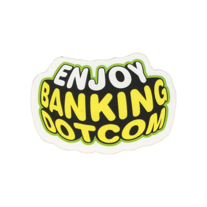 ENJOY BANKING DOT COM Yellow Sticker