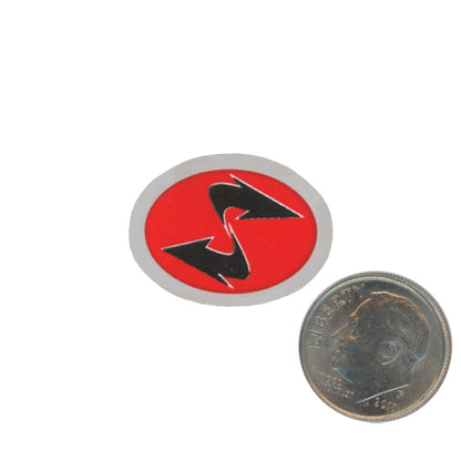 Futura 2000 & Stash Arrow Red Black 03 Sticker with dime