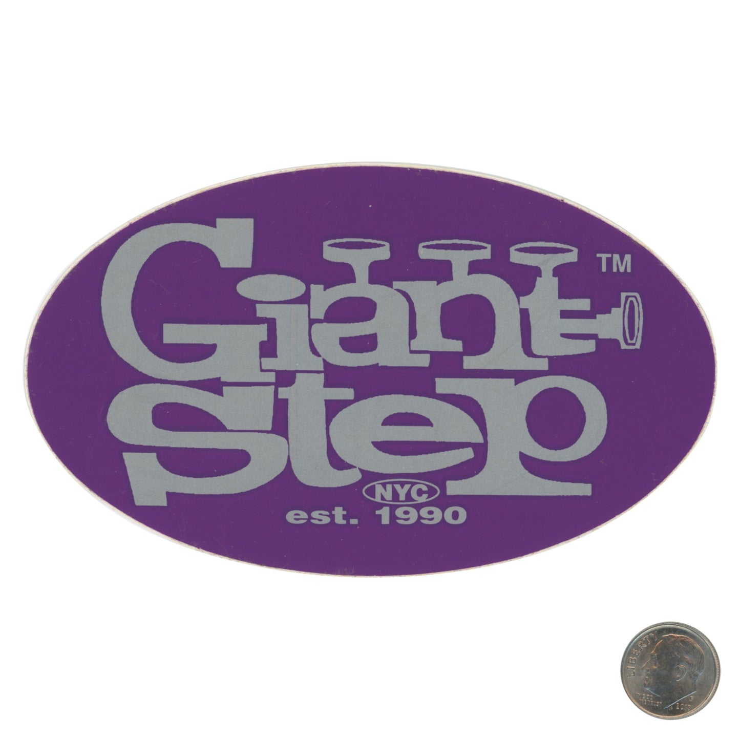 Giant Step Violet Sticker with dime