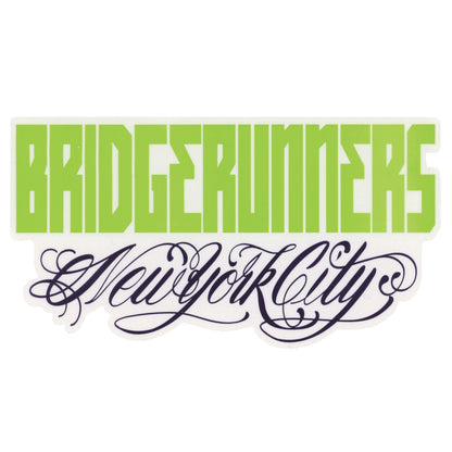 Bridge Runners New York City Script Sticker