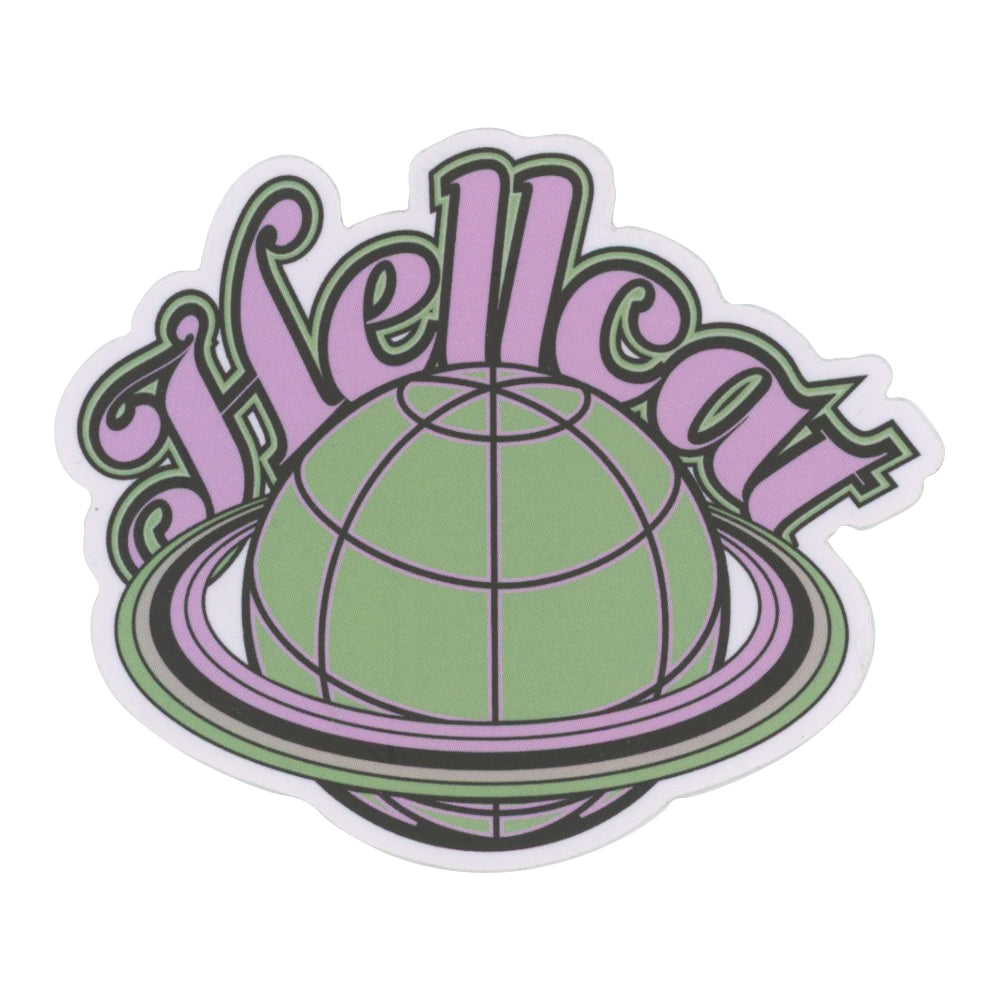 Hellcat Green Purple Globe Sticker
