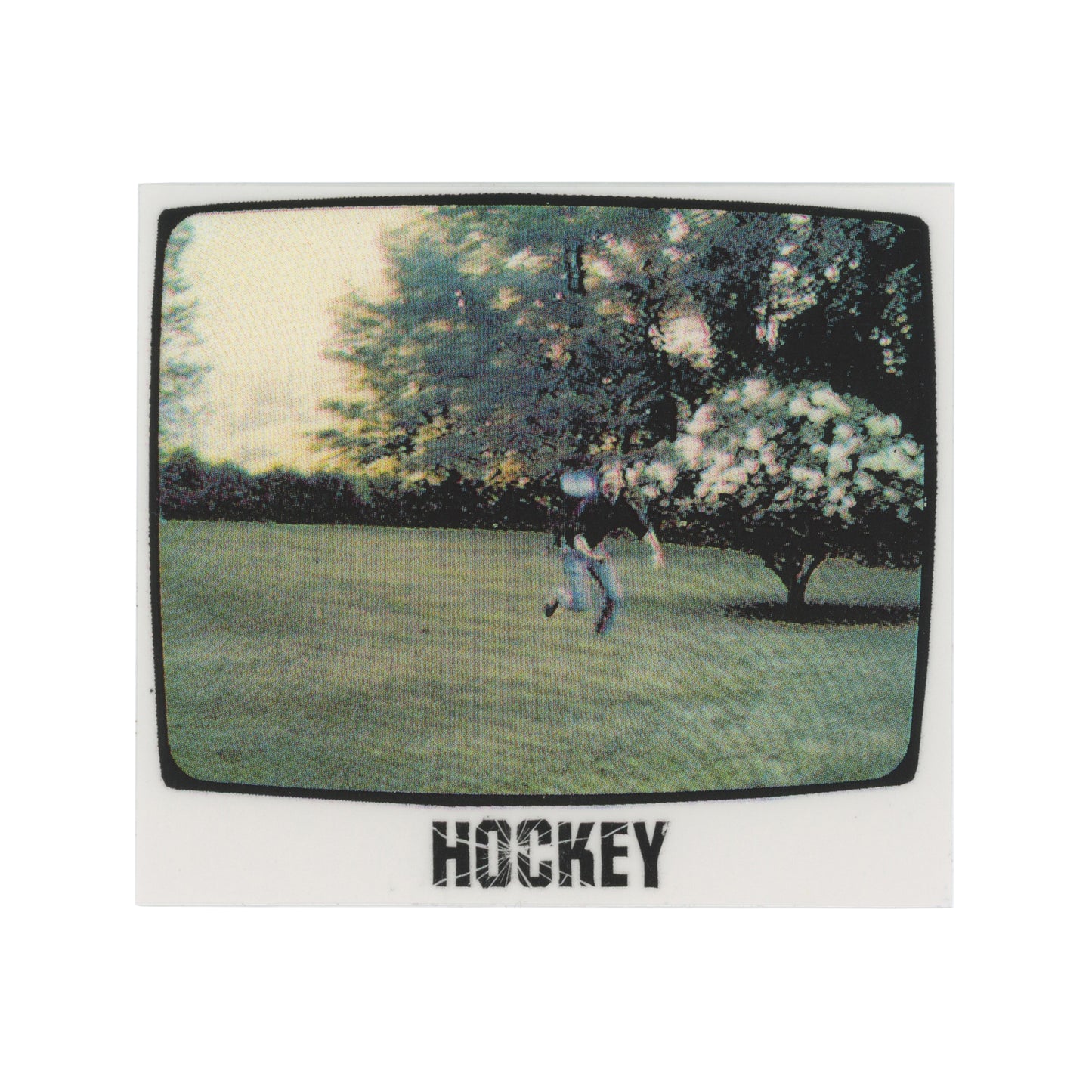 Hockey Man in the Garden Sticker