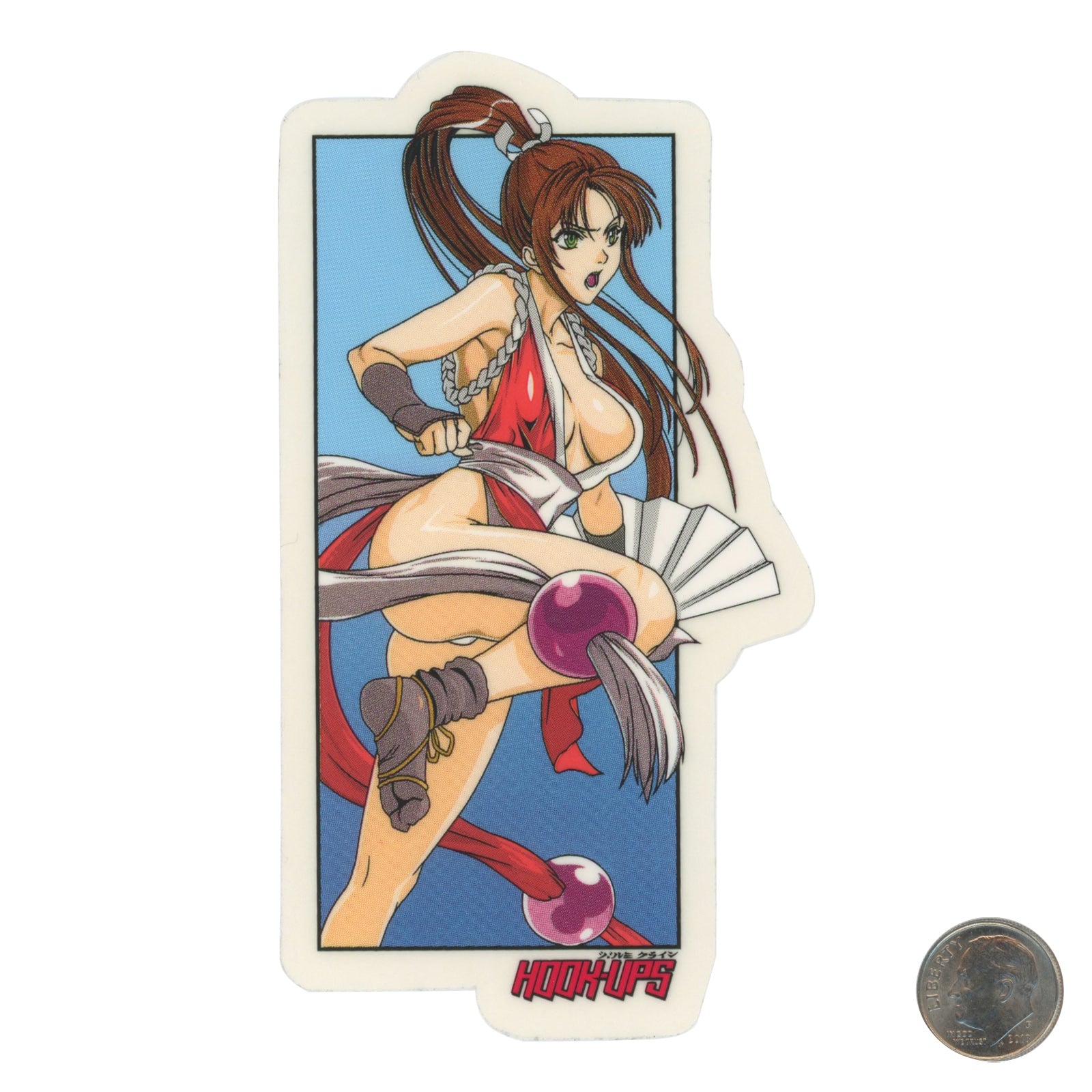 Hook ups Action Girl Red Sticker with dime