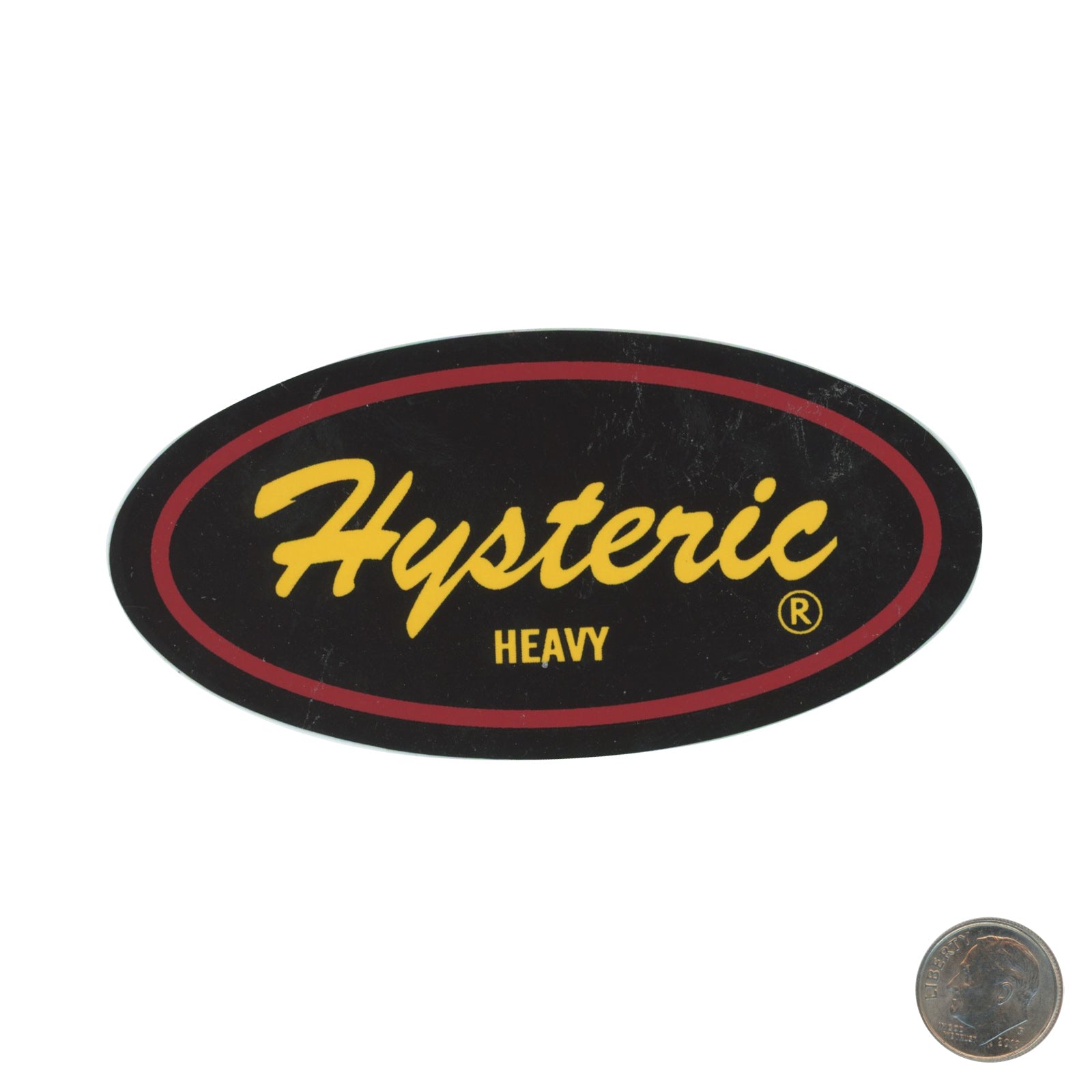 Hysteric Heavy Yellow Black Sticker with dime