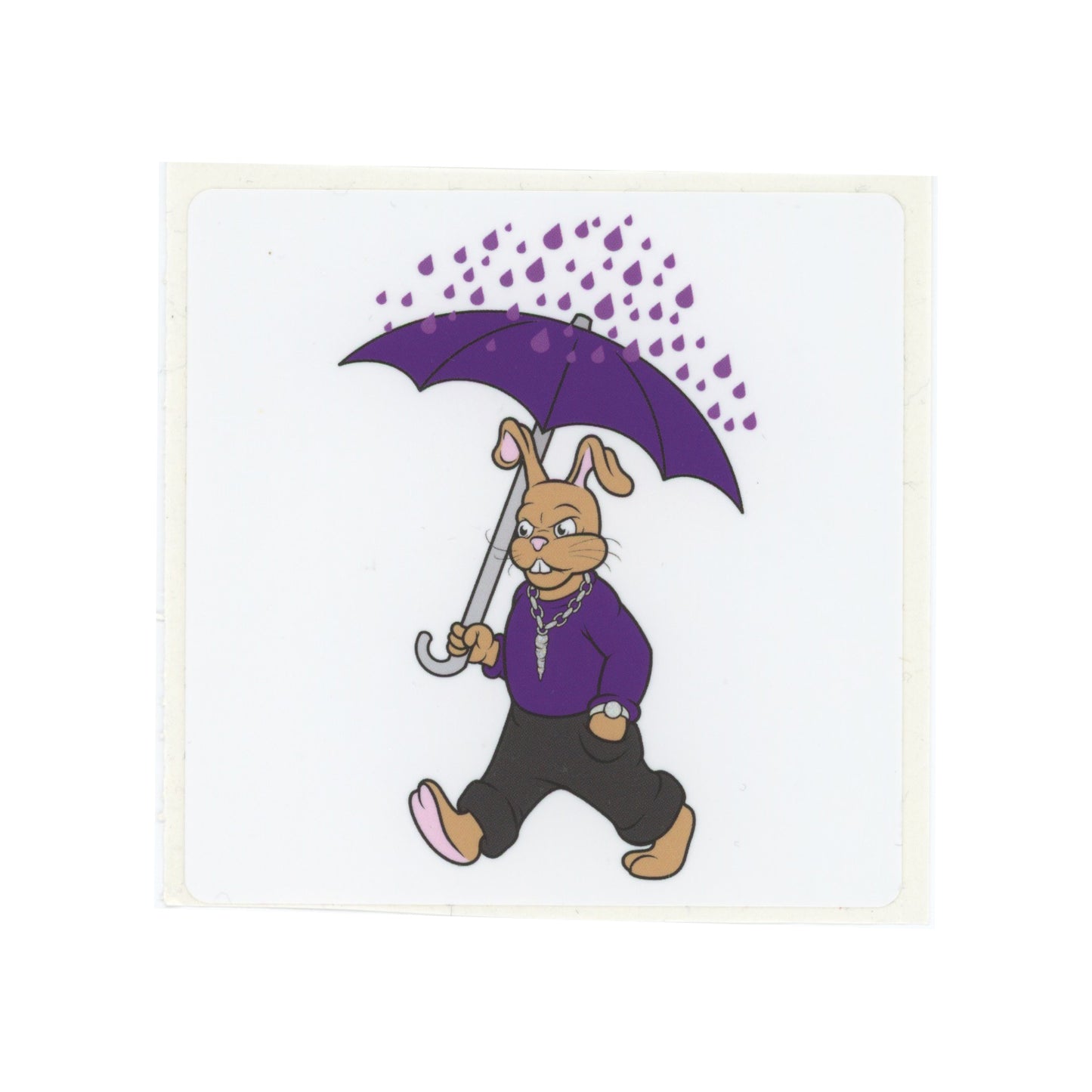 Icy Rabbit in Rain Violet Sticker