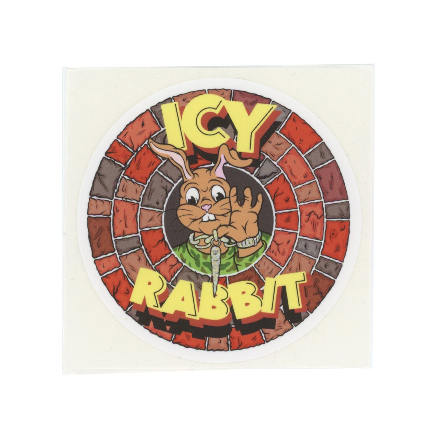 Icy Rabbit with Carrot Chain Sticker