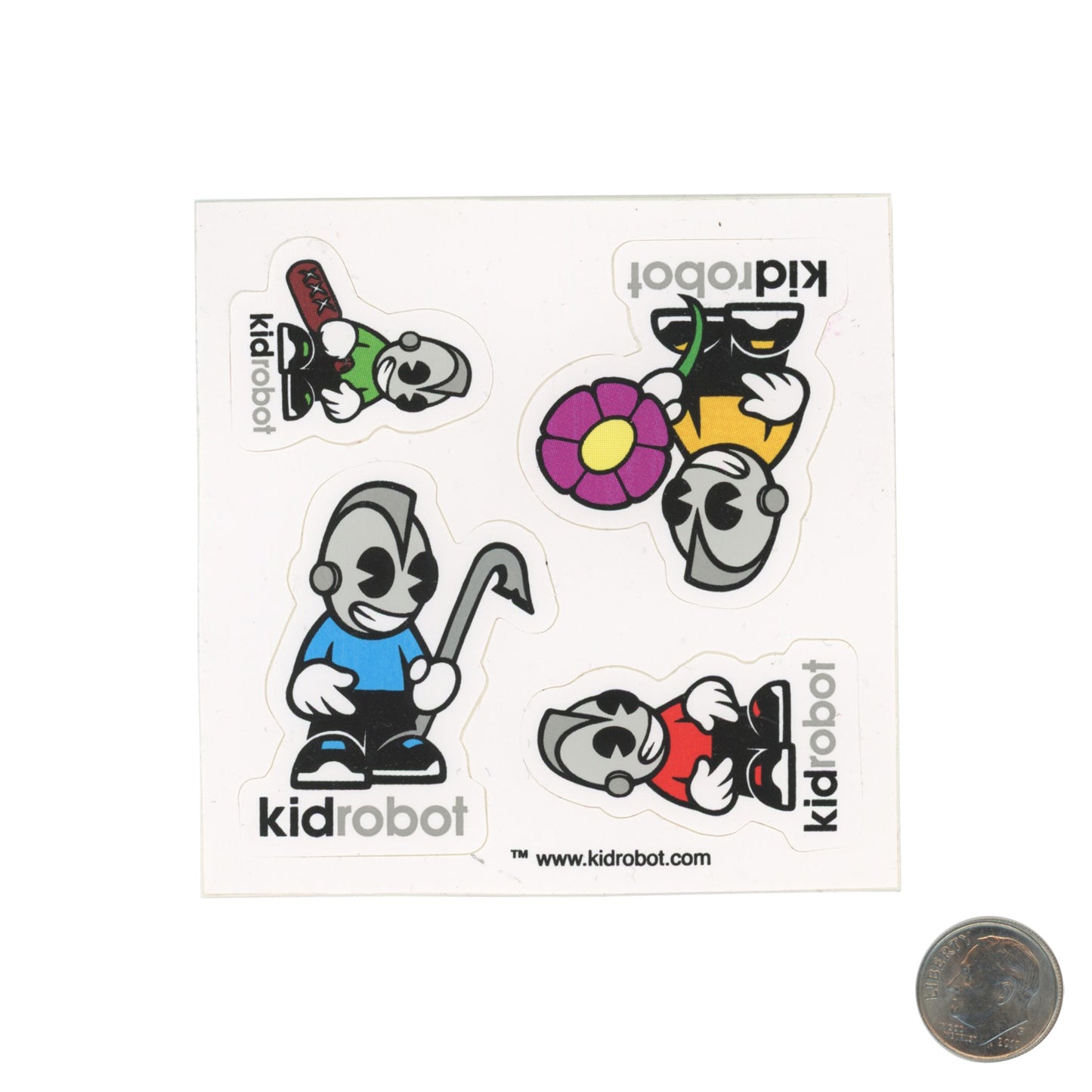 KidRobot Sticker Sheet with dime