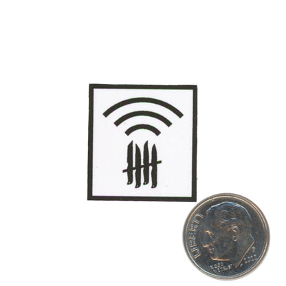 Knives Out! Wifi Small Sticker with dime
