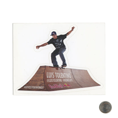 Luis Tolention RedBull Skateboarding Sticker with dime