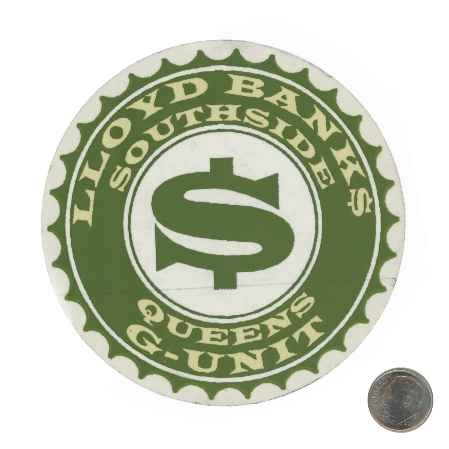 Lloyd Banks Dollar Sign Logo Sticker with dime