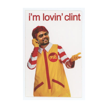 Clint Mario and ME i'm lovin' clint Yellow Sticker