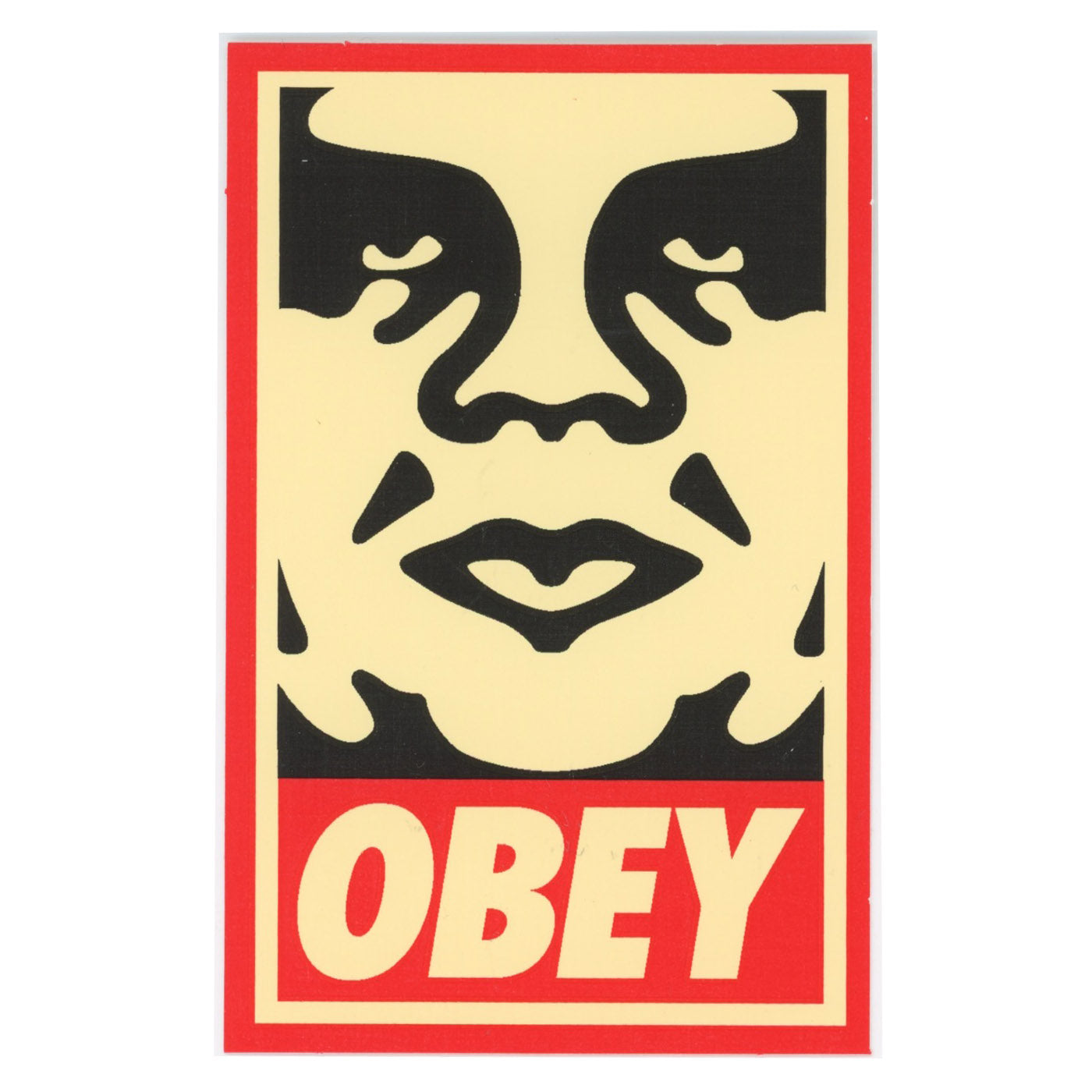Shepard Fairey OBEY Black Orange Sticker