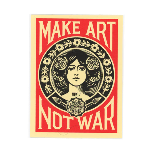 OBEY Make Art Not War Girl Sticker