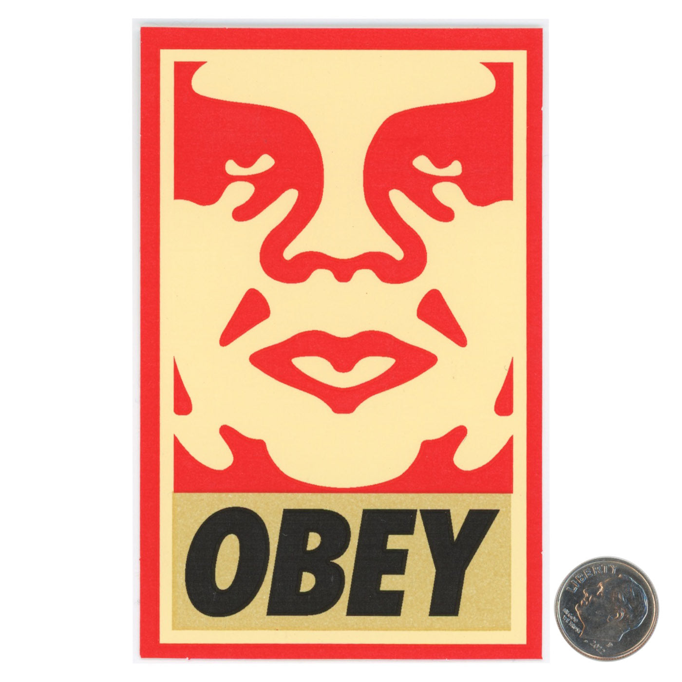 Shepard Fairey OBEY ORANGE BLACK Sticker 3