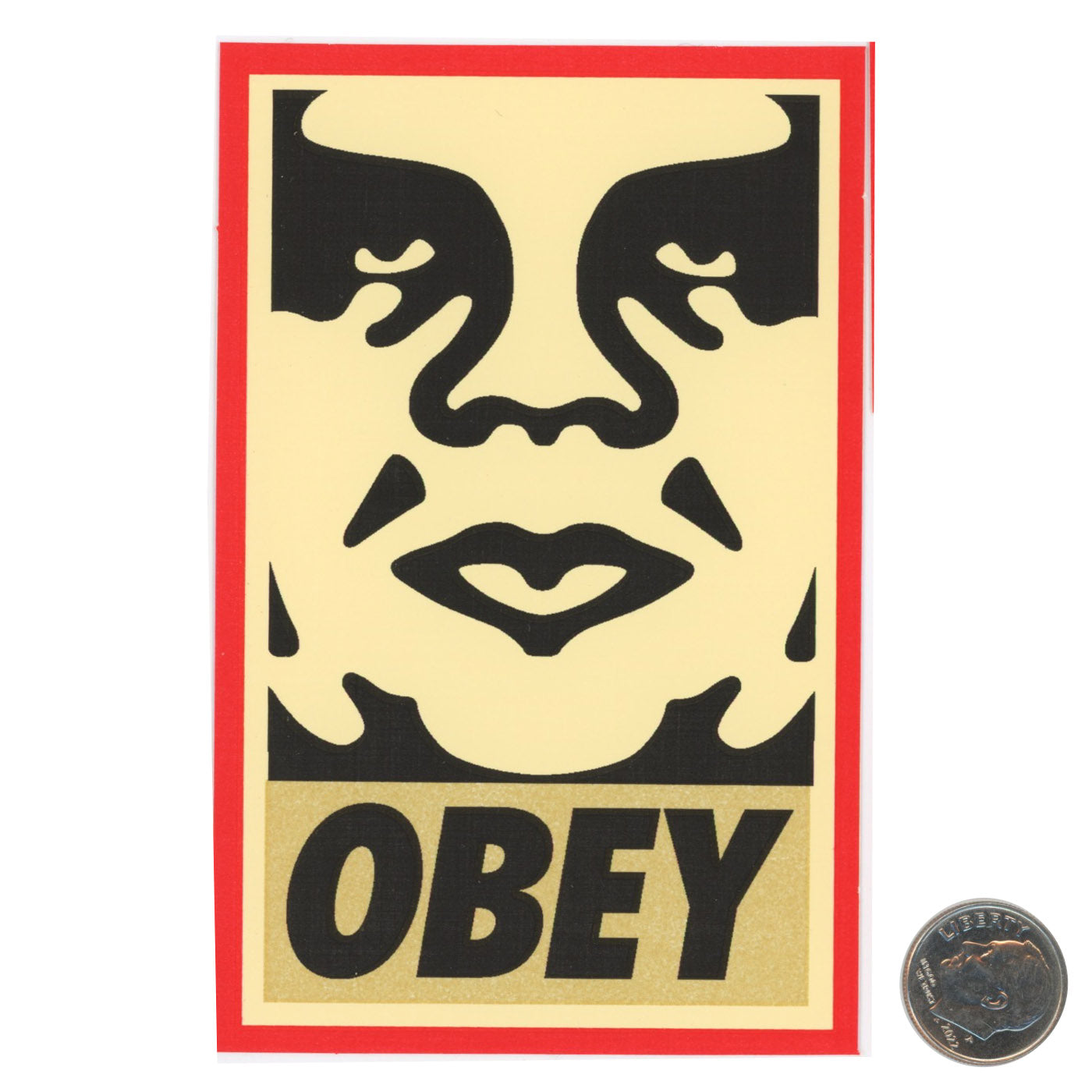 Shepard Fairey OBEY Yellow Black Sticker