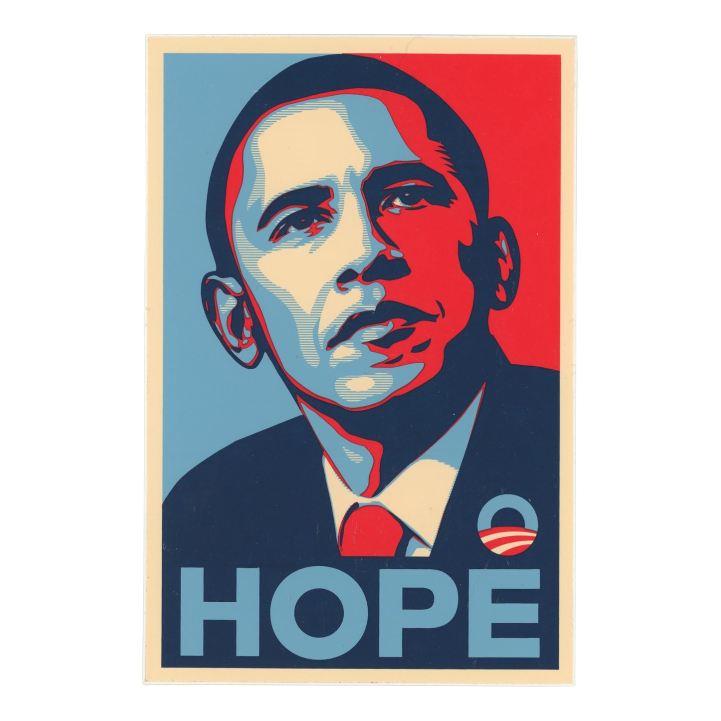 Shepard Fairey Barack Obama HOPE Blue Red Sticker
