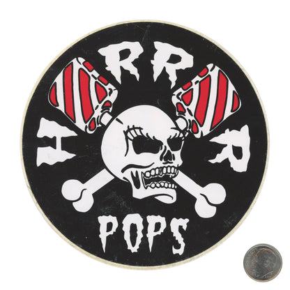 Horror Pops Black Pirate Sticker with dime