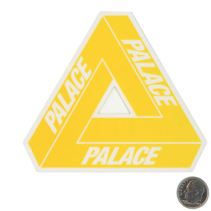 Palace Skateboards Yellow Logo Sticker with dime
