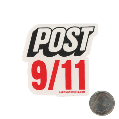 Anything Red B/W Post 9/11 Sticker with dime
