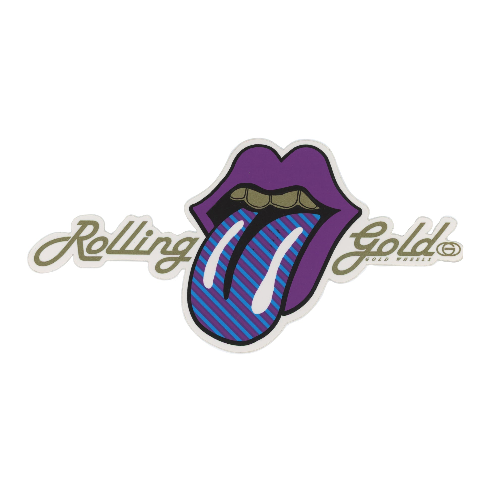 Rolling Stone Rolling Gold Mouth violet Sticker