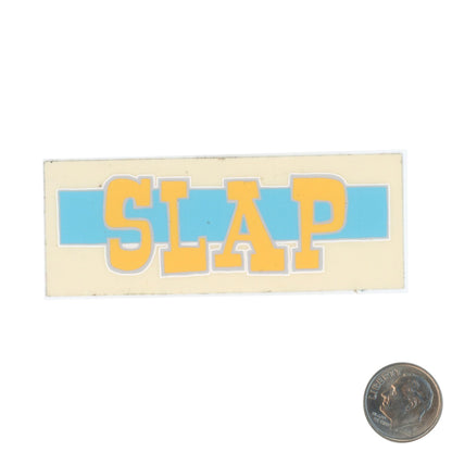 SLAP Yellow Blue Sticker with dime