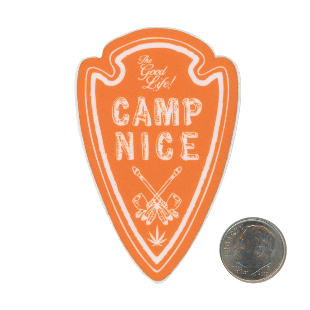 The Good Life Camp Nice Orange Sticker