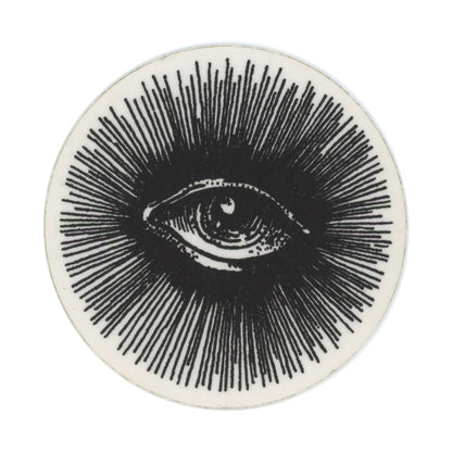 The Hunt NYC Eye Logo Black and White Sticker Large 2