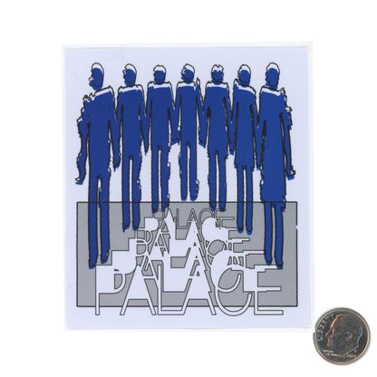 The Palace Blue Crowd Sticker with dime