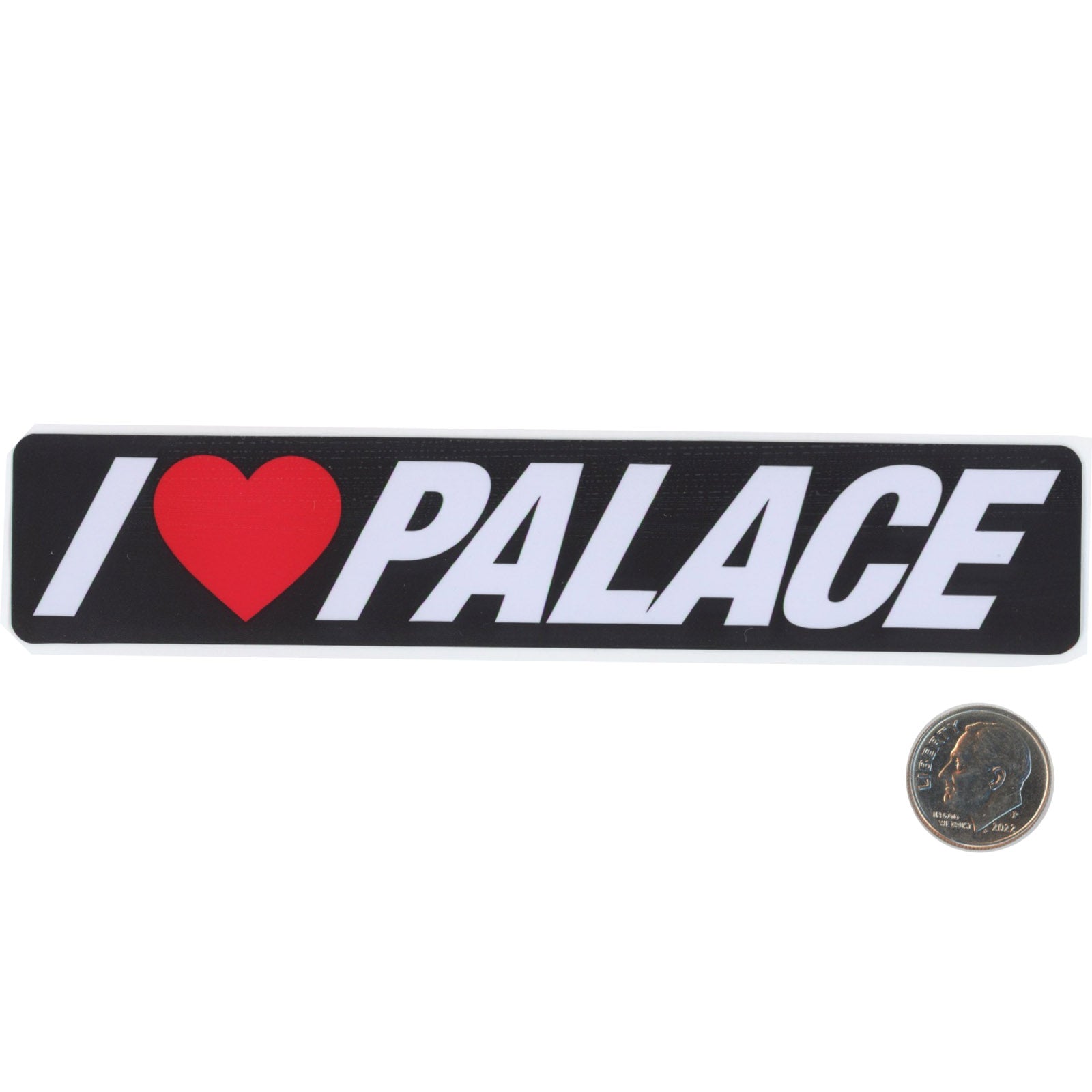 The Palace I LOVE PLACE Sticker Black with dime