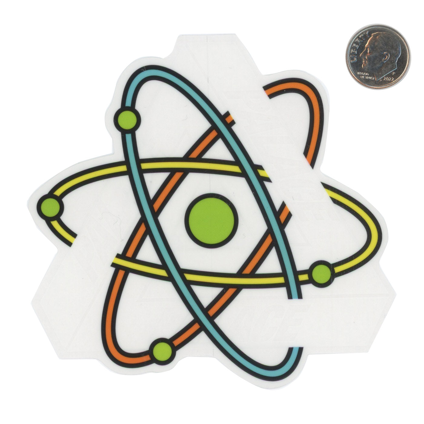 The Palace Molecule Structure Sticker with dime