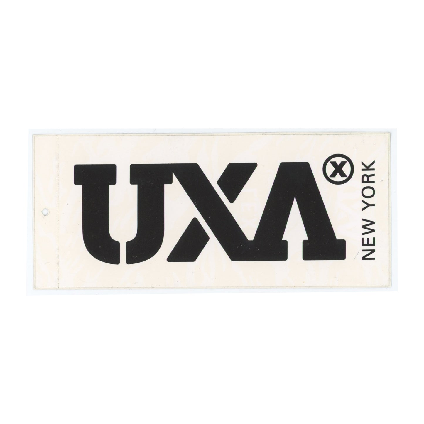 UXA NY White Sticker