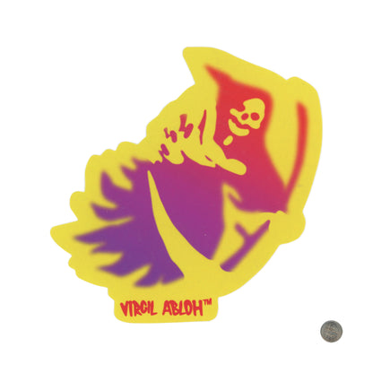 Virgil Abloh Large Grim Reaper Yellow Sticker