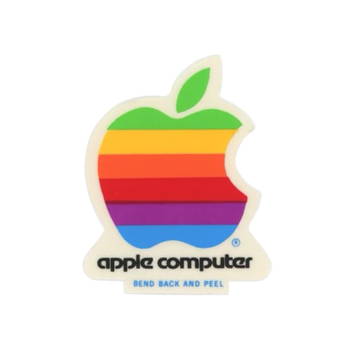 Apple Vintage Multicolor Logo Small Sticker