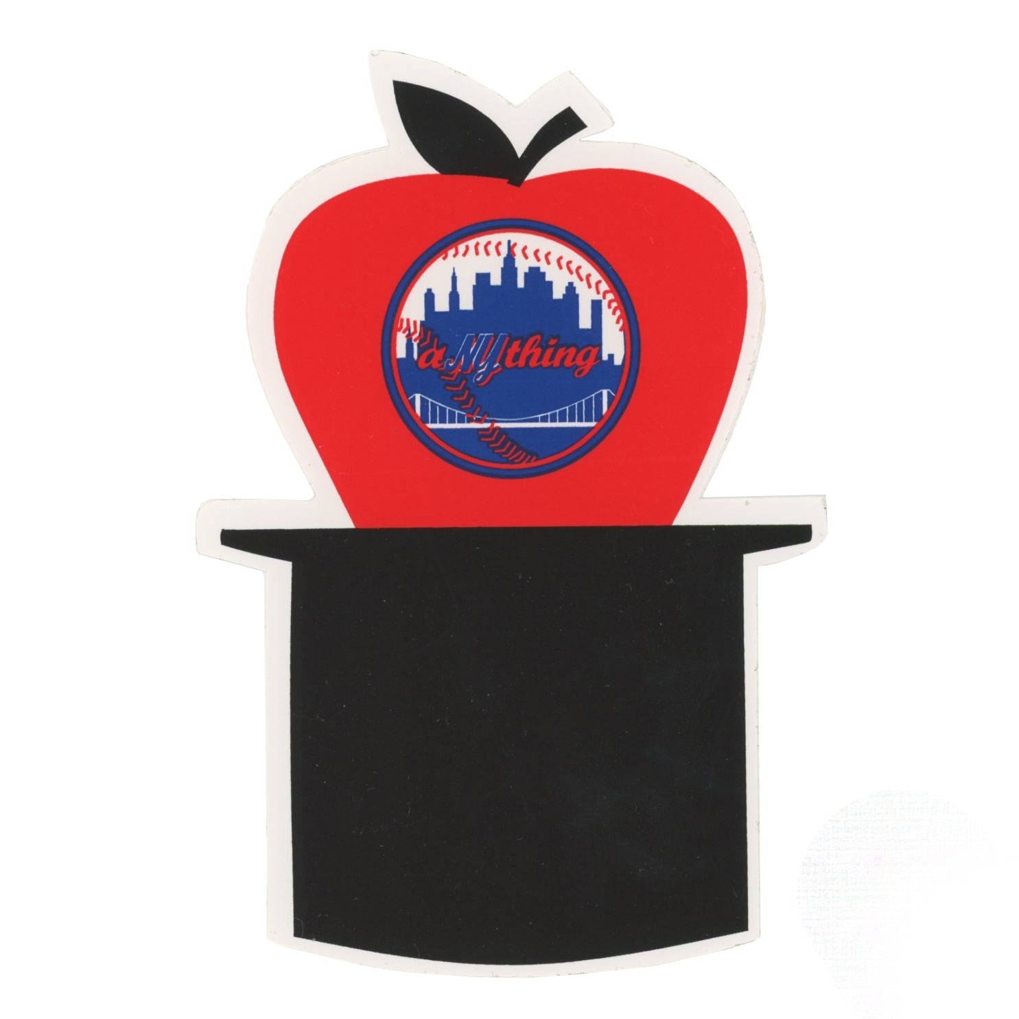A NY thing Apple in Hat Red Black Sticker