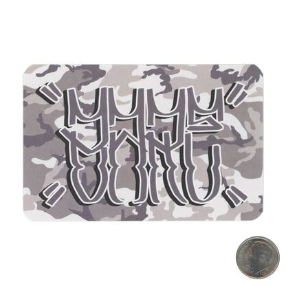 Bareone Camouflage Gray Sticker with dime