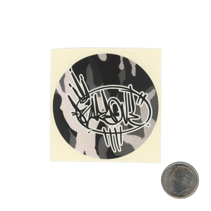 Bareone Round Camouflage Sticker with dime