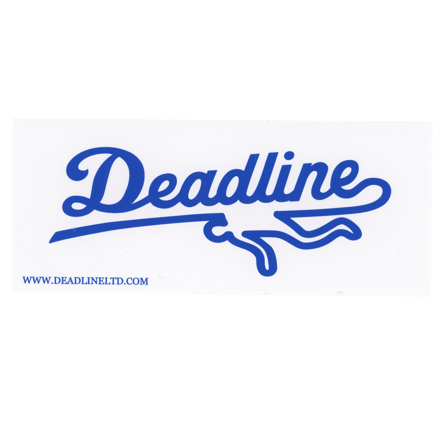 Deadline Blue Font Logo Sticker