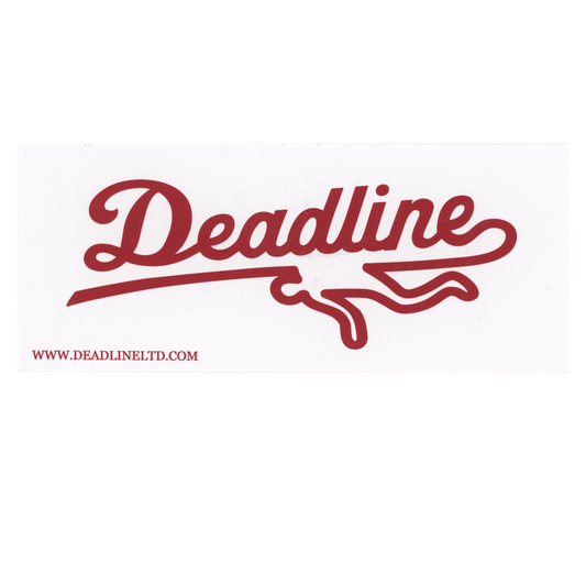 Deadline Red Font Logo Sticker