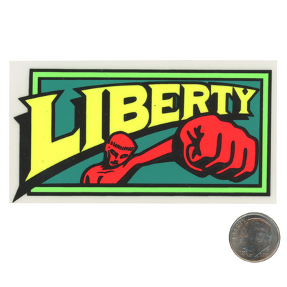 Liberty Skateboards Sticker with dime
