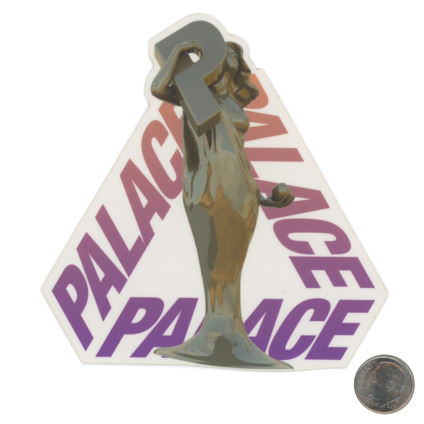 Palace Skateboards Mermaid with P Sticker with dime