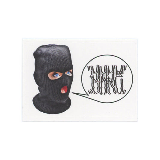 Bareone Girl in Mask Speaking Sticker