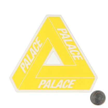Palace Skateboard Emergency Logo Yellow Sticker with dime