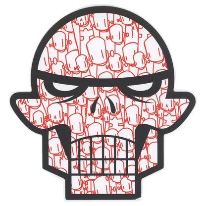 Matt Siren Group of Red Robots Skull Sticker